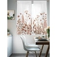 thumbnail image 4 of Spring Floral Sheer Curtains 72 Inch Length 2 Panels Set, Watercolor Elegant Pastoral Flowers Voile Window Treatment Rod Pocket Curtains Sheers Drapes for Bedroom/Living Room/Kitchen 52"x72"x2, 4 of 7