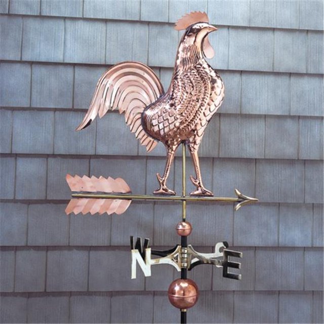 Whitehall Products 45033 Rooster Copper Weathervane - Polished