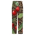 thumbnail image 5 of Cherries Leopard Print Seamless Pattern Winter Female Pants Flannel High Waist Women Pants Lady Warm Straight Leg Plush Trousers, 5 of 7
