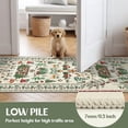 thumbnail image 5 of Findosom 2'x6' Christmas Runner Rug for Hallway, Machine Washable Reindeer Print Floor Carpet,Non-Slip Soft Stain Resistant Bedside Area Rug for Entryway Dining Room Home Decor Rugs,Beige, 5 of 8