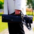 thumbnail image 3 of 1 Pc Concise Flute Handbag Synthetic Leather Black Diagonal Flute Shape Portable, 3 of 9