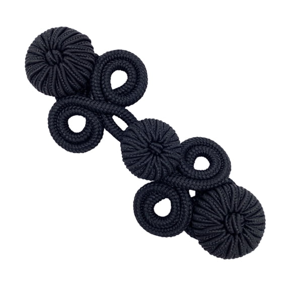 Gold/Black Chinese Knot Button Frog Closure Ribbon Fastener Cheongsam Costume Tang Suit Sewing Craft Accessories