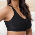 thumbnail image 2 of AWZXDE Women Comfort Back Support Plus Size Shiny Sleeveless Tank Top Wireless High Support Bra For Shaping Black, 2 of 6