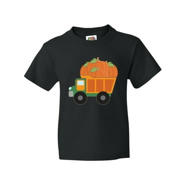 Inktastic Pumpkin Truck Thanksgiving Halloween Youth T-Shirt