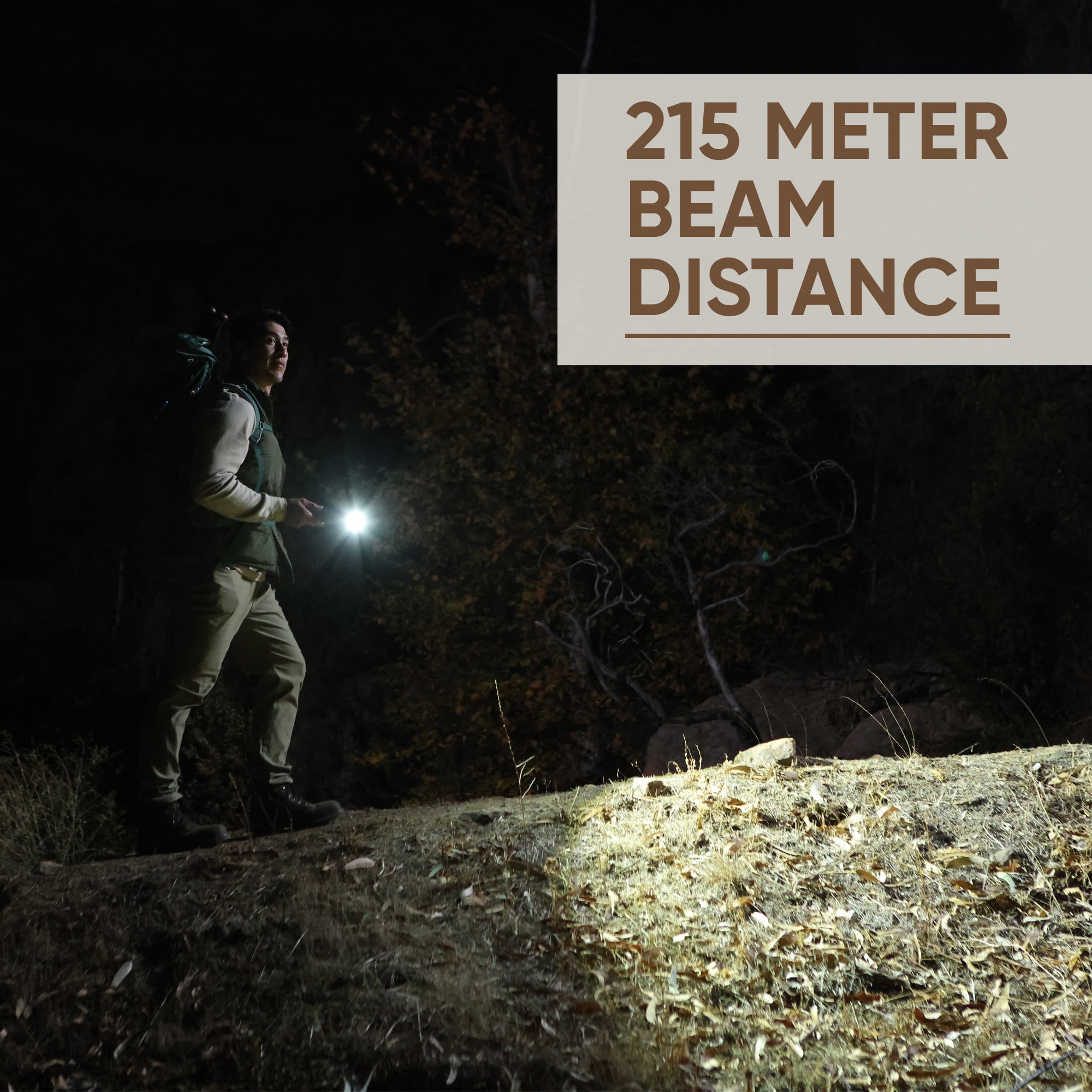 Jeep Rechargeable LED Flashlight, 10,000 Lumens, High Lumen Metal EDC Torch, Ultra Bright for Camping, Hiking, Tactical