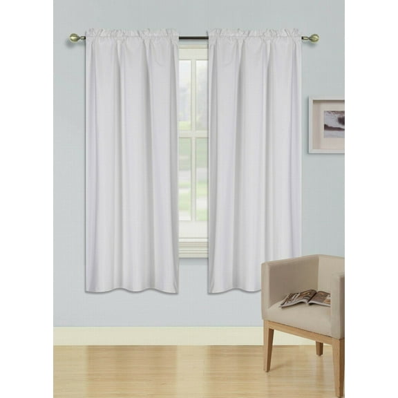1 Single Panel Solid Foam Backing Lined Room Darkening Blackout Window Curtain Panel Treatment Drape Rod Pocket Matte in Different Sizes 84", AQUA R64