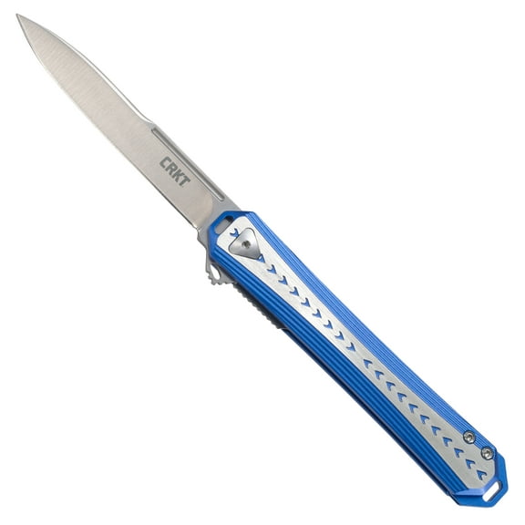 CRKT Stickler Everyday Carry Assisted Folding Knife with Liner Lock: Blade, Aluminum Handle, Pocket Clip, 6710