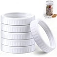 thumbnail image 1 of Plastic Mason Jar Rings Wide Mouth – Reusable Canning Bands Replacement for Metal Rings, Easy Grip Non Slip Edge, Rust Free Screw Bands for Mason Jars(6 Pcs), 1 of 7