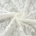 thumbnail image 5 of Floral Lace Rod Pocket Sheer Curtain Panel, 55 x 6Inches, Ivory,1Panel, 5 of 7