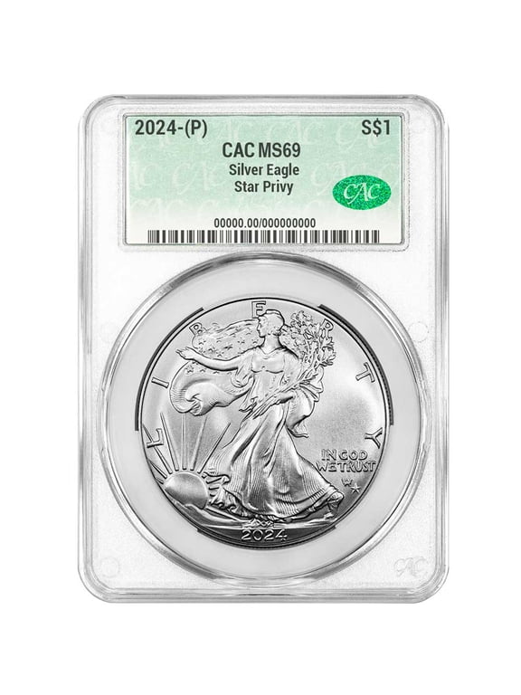 2024 (P) $1 1-oz American Silver Eagle Star Privy CACG MS69