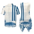 thumbnail image 7 of Psesaysky Blue Palm Sea Stripe Couple Matching Outfit 2026 Womens Sleeveless Dress with Pockets Men’s Shirts Short Sleeve Buttons Shirts or Beach Guest Tunic Sundress Plus Size, 7 of 7