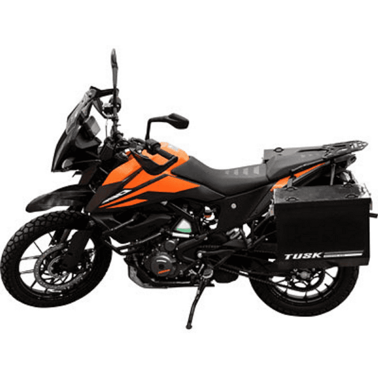 Aluminum Panniers with Pannier Racks Large Black Compatible With