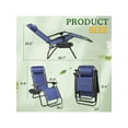 thumbnail image 5 of Set Of 2 Foldable Zero Gravity Reclining Chairs – Outdoor Lounge Chairs With Adjustable Pillow, 5 of 22