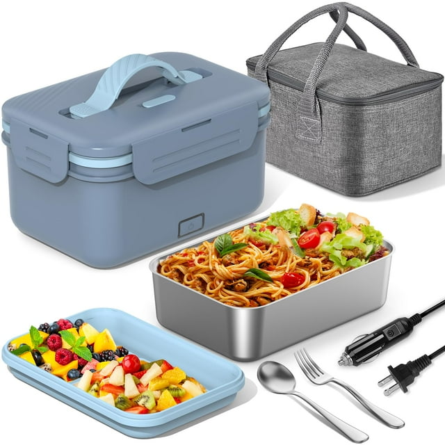 Calentador eléctrico de comida tipo fiambrera, 1,8 L, para coche, camión, Work, color azul