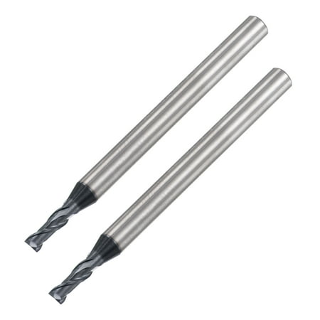 

Uxcell 2.5mm Dia 4mm Shank HRC45 Carbide AlTiN Coated 2 Flute Square Nose End Mill 2 Pack