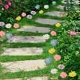 thumbnail image 5 of YardVibe 5 Pack 12" Outdoor Daisy Flowers, Metal Yard Art, Metal Flowers for Outside, Garden Stakes Decorative, Plants Garden Decor (Mix A), 5 of 8