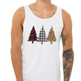 thumbnail image 2 of Plaid Print Christmas Trees Tank Top Unisex Large White, 2 of 5