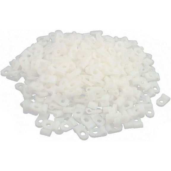 400Pcs creamy-white Nylon R-Type Cable Clamp for 1/8" Dia Wire Hose Tube(Morsetto cavo R-Type in nylon bianco da 400Pcs per tubo del diametro di 1/8' '
