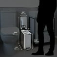 thumbnail image 5 of 3 Gallon Slim Bathroom Trash Can with Lid & Odor Control, Soft-Step Stainless Steel Pedal Bin for Narrow Space, Fingerprint-Proof Wastebasket for Office, Nursery, Under Sink, Brushed Silver, 5 of 5