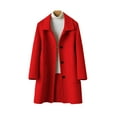 thumbnail image 3 of Aoiroe Women Winter Mid,Long Jackets For Women,Wool Blend Coat Women,Wool Pea Coats For Women,Long Winter Coats For Women,Long Coats For Women,Ladies Winter Coats,Red,4XL, 3 of 6