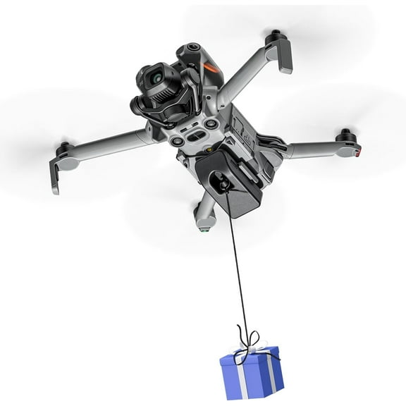 Drone Payload Airdrop System for DJI Mini 5 Pro, Remote Release Dispenser with Photosensitive Control via Spotlight, Prop Holder & Payload Dropper for Ads/Fishing/Wedding/Rescue