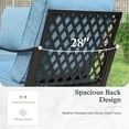 thumbnail image 5 of Sophia & William 4 Seat Patio Conversation Set,Outdoor Metal Furniture Set with Rocking Chairs & Loveseat, Navy Blue, 5 of 9