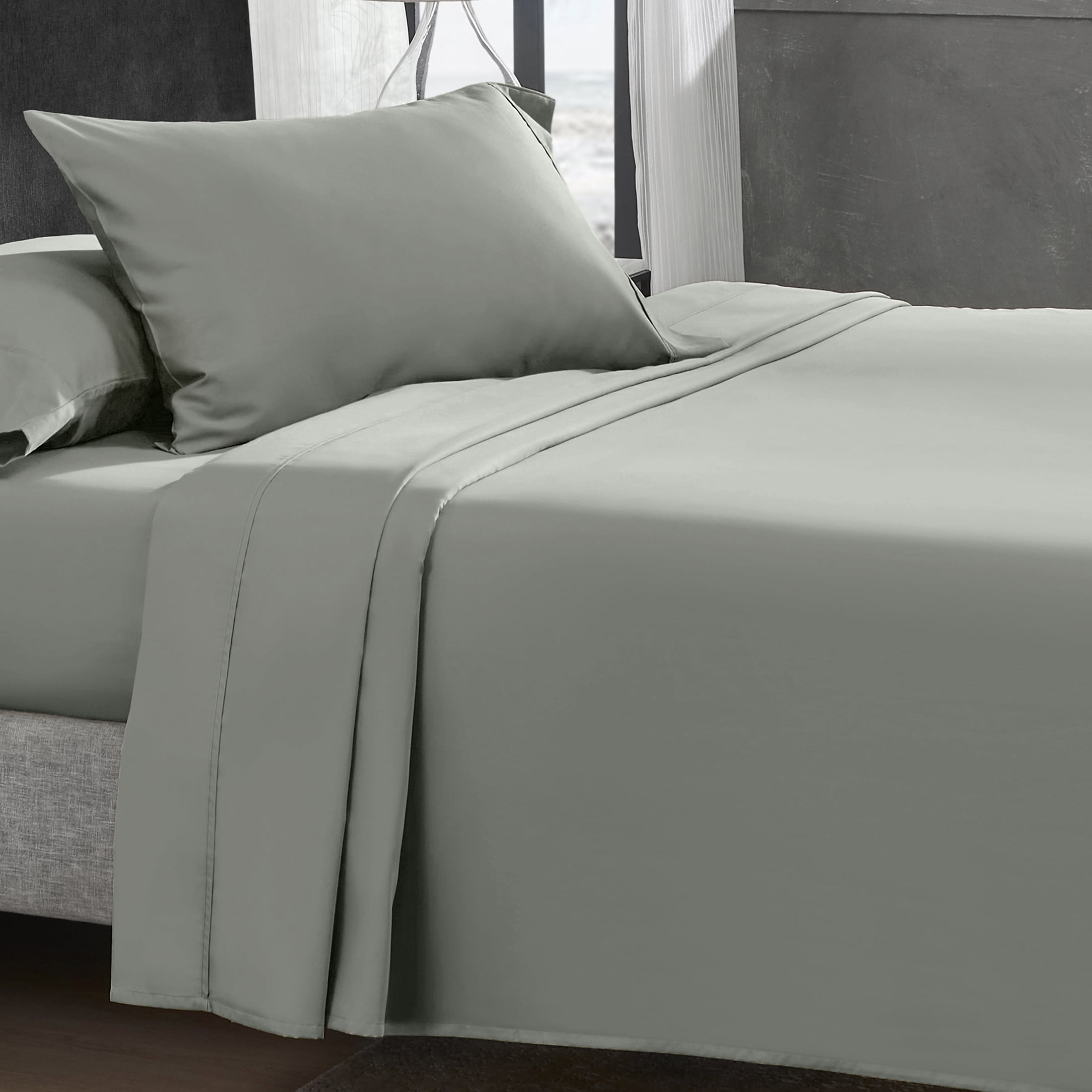 Details about   Solid Pattern Bedding Collection Gray US Sizes Choose Item & Depth Pocket 