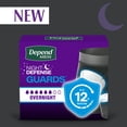 thumbnail image 3 of Depend Guards Incontinence Pads for Men, Overnight Absorbency, 42 Count, 3 of 11