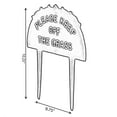 thumbnail image 4 of Decorative Please Keep Off The Grass Post, Outdoor Warning Ground Cast Iron Stake, Black, 4 of 7