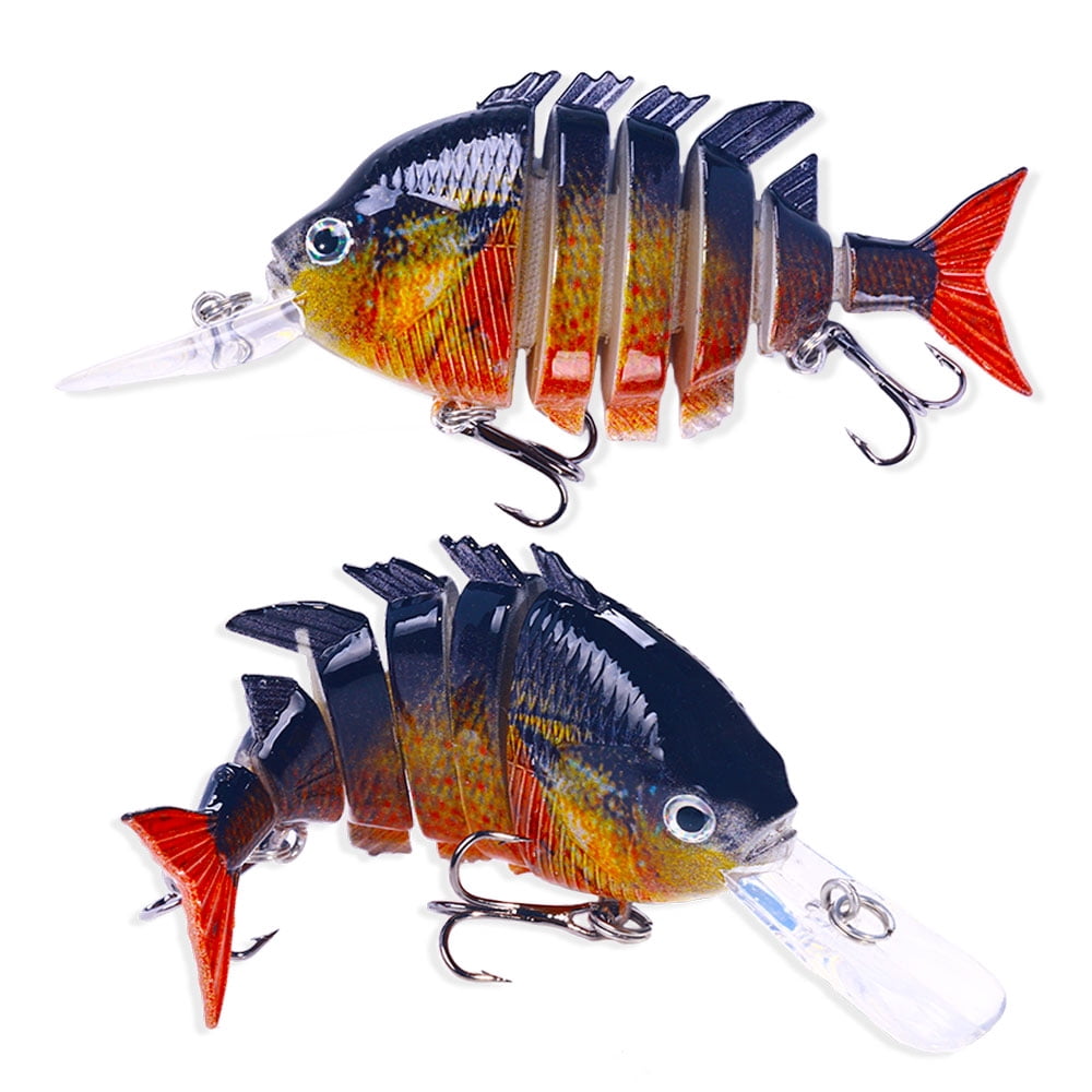 HENGJIA Fishing Lures 8pcs Multi Jointed Fish Fishing Kits Slow Sinking Lifelike Swimbait Freshwater and Saltwater for Trout Bass Lures