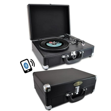 BT Classic Vinyl ReCord Player Turntable with Vinyl to MP3 ReCording, Aux Input, RCA Output, Built-in Battery and