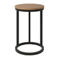 thumbnail image 3 of Kris & Alley Modena Table d'Appoint Contemporaine en Forme de C avec Dessus Rond en Bois d'Ingénierie et Base en Acier Enduit, 3 of 6