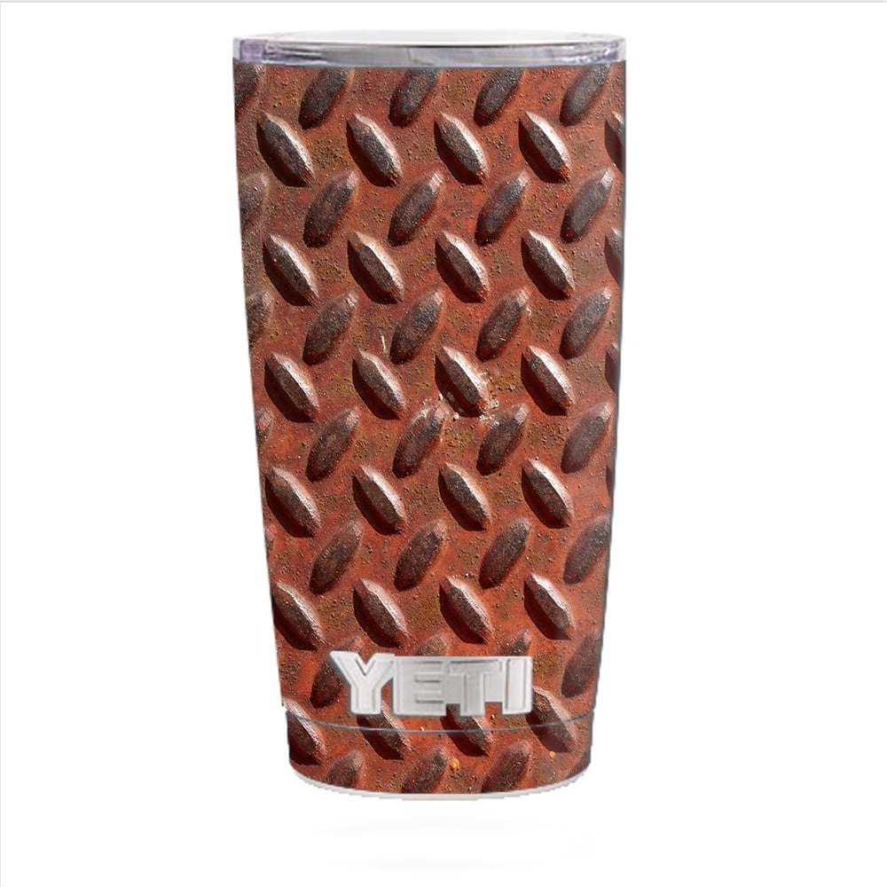 Skin Decal For Yeti 20 Oz Rambler Tumbler Can Cup / Rusted Diamond