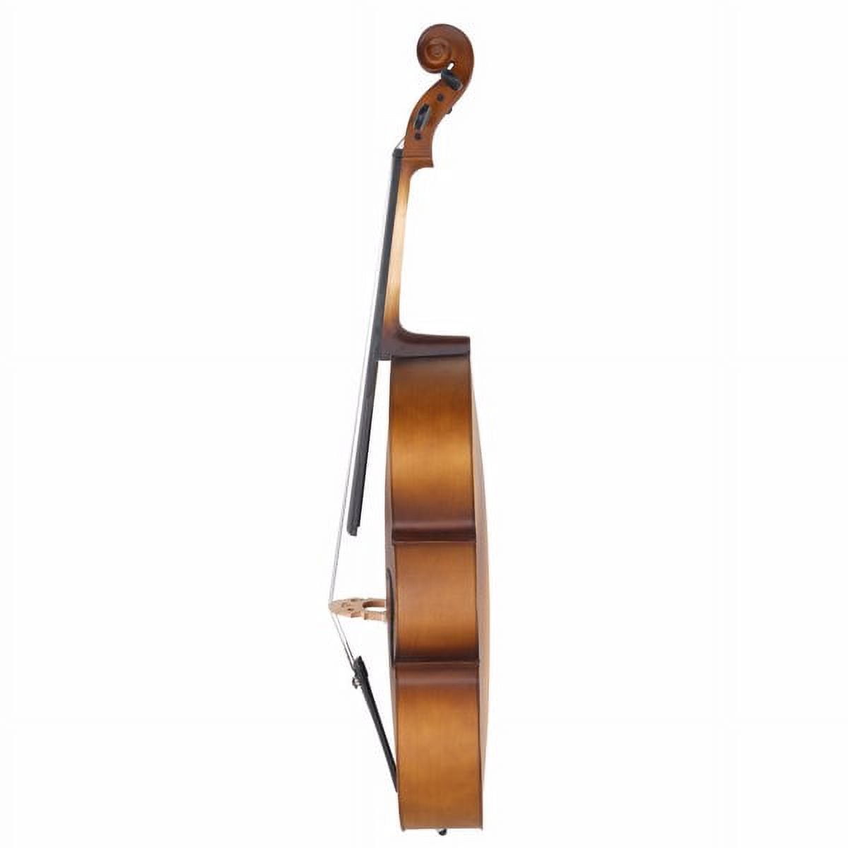 4/4 Acoustic Cello Case Bow Rosin Wood Color