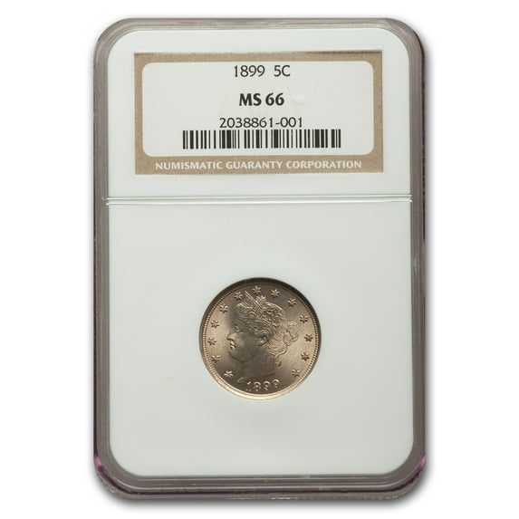 1899 Liberty Head V Nickel MS-66 NGC