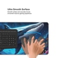 thumbnail image 5 of Hirioo Colorful Ocean Whale for Mouse Pad ,Anti-Slip Base, Durable Stitched Edges, Perfect for Gaming, Office, and Home Use,16x35.5in, 5 of 9