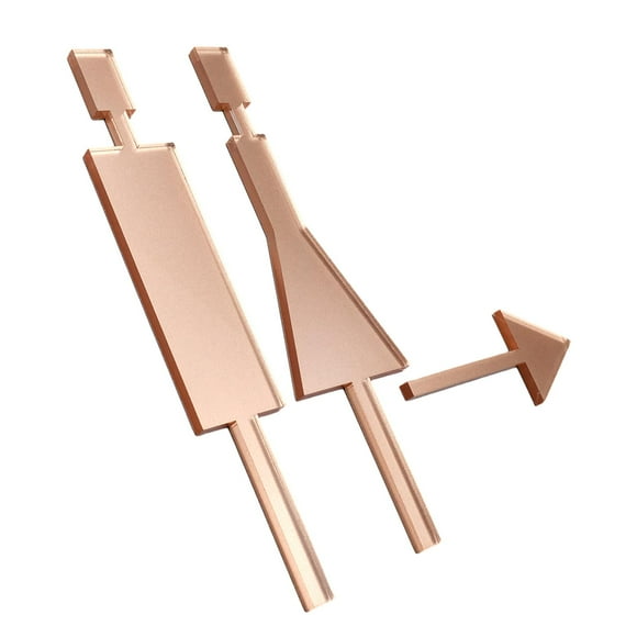 Señalización de la puerta del baño Decoración Hombres Mujeres Letrero de baño Simple Loo 3D Letrero de puerta de baño Letrero de baño para Macarena Letrero para puerta de baño