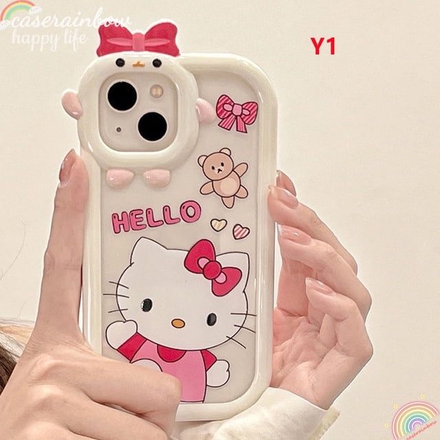 OPPO A16K A95 A57 A15s A15 A96 A12 A7 A55 A16 Reno 7 5F 5 4F A16E A76 A74 A5s A9 A5 A54 A3s A31 A53 A52 A35 Dibujos Animados Hello Kitty Doraemon Bow-knot Monster Lens Estuche Suave A Prueba De Golpes