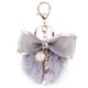 thumbnail image 1 of Llavero con forma de bola peluda y lazo a la moda, llavero de aleación con colgante de perlas de imitación (gris claro), 1 of 2
