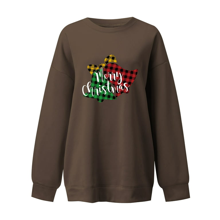YanHoo Women Christmas Sweatshirt under 10 Ugly Crewneck Christmas  Sweatshirts Long Sleeve Tops Pullover Cute Christmas Hoodies Teen Girls  Christmas Outfits Christmas Gifts 2023 