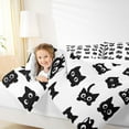 thumbnail image 4 of Castle Fairy Kids Children Black Cat Twin Comforter Sets,Gothic Animal Bedding Set, 4 of 8