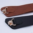 thumbnail image 4 of VISALY Belts for Women, Buckle Wide Women Belt Faux Leather Elastic Overcoat Belt Clothes Ornament, Stretch, Belts (Brown, One Size), 4 of 6