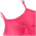 thumbnail image 3 of safuny Clearance Slim Cami Tops for Women Solid Color Retro Camisole Sleeveless Square Neck Vest Ruffle Hem Elegant Relaxed Beach Blouses Fashion Summer Hot Pink M, 3 of 3