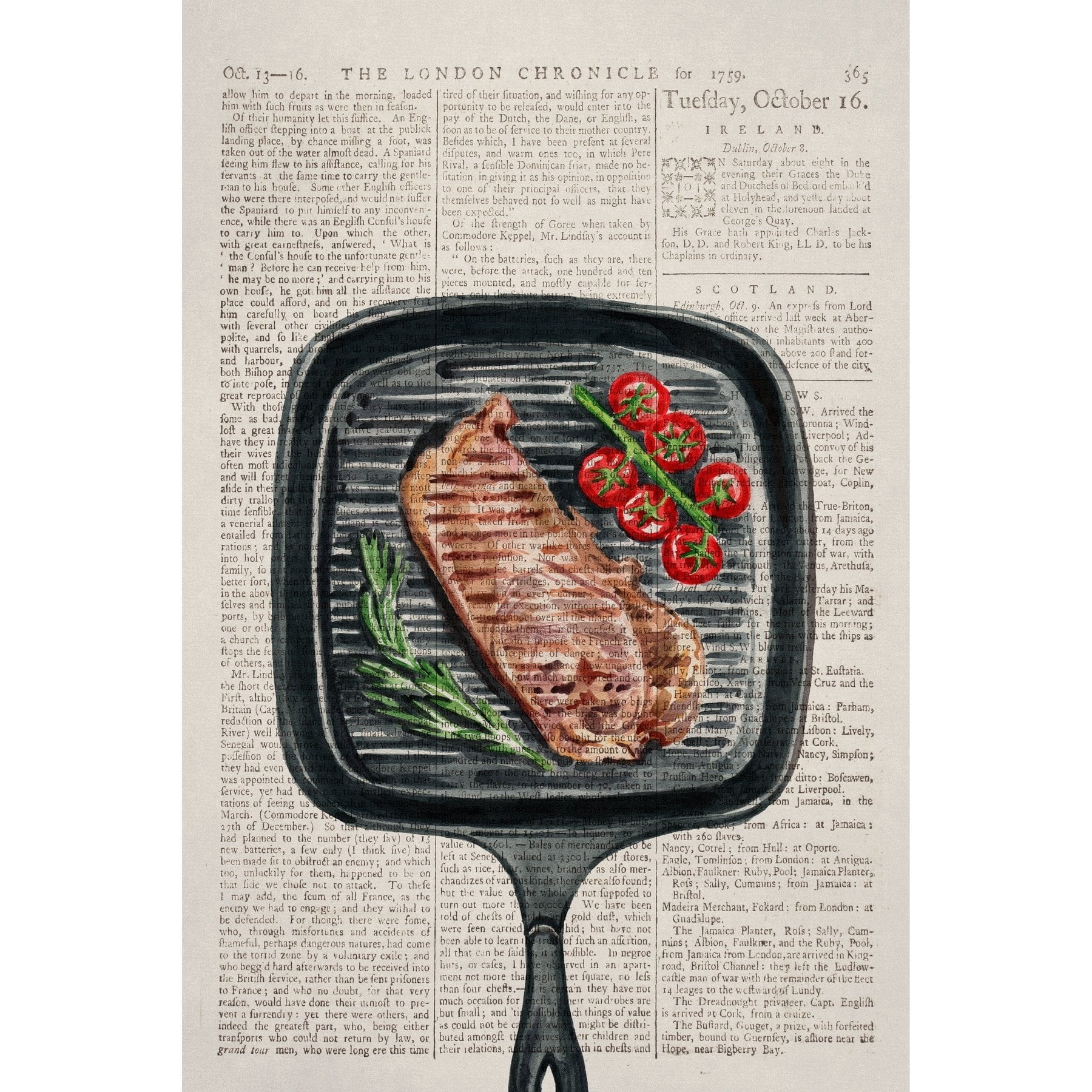 "Sizzling II" Painting Print on Wrapped Canvas