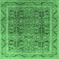 thumbnail image 1 of Ahgly Company Indoor Square Oriental Emerald Green Traditional Area Rugs, 7' Square, 1 of 4