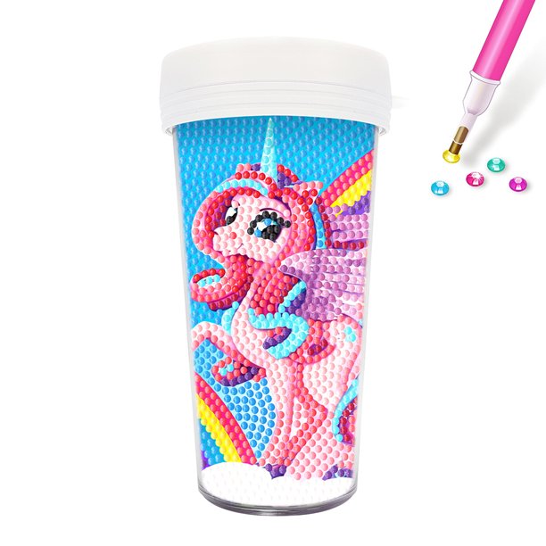 Taza pintada con diamantes de bricolaje para agua a prueba de fugas sin BPA Wdftyju BZS21
