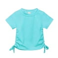 thumbnail image 2 of Tiijoy Girls Short Sleeve Crewneck T-Shirt Summer Casual Solid Side-Tie Tshirt, Sizes 2-13, 2 of 5