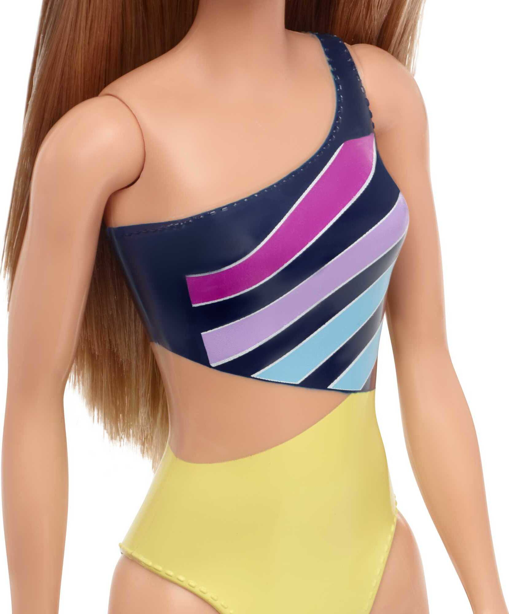 Barbie Swimsuit Beach Doll with Blonde Hair & Striped Suit - image 5 of 6