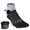 Black, variant on KWUKOTY COOLMAX Running Toe Socks, Cushioned, Athletic Quarter, Men Women