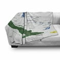 thumbnail image 2 of Wanderlust Soft Flannel Fleece Blanket, Bahamas Map Beach Cayman Islands Geography District Holiday Tourism, Cozy Plush for Indoor and Outdoor Use, 60" x 80", Hunter Green Blue Red, by Ambesonne, 2 of 5